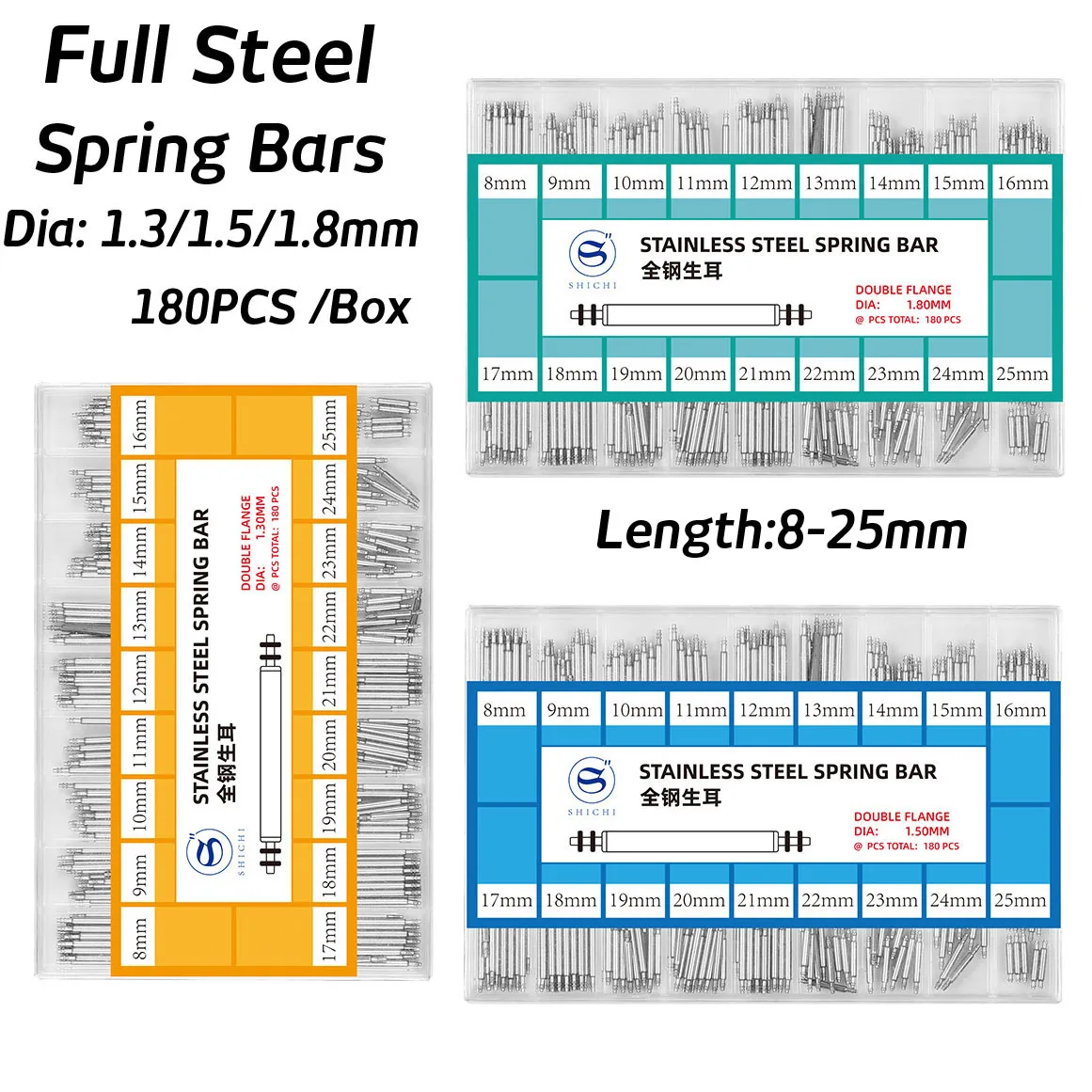 Spring Bar Tool Set - 180PCS 1.3mm 1.5mm 1.8mm cinturino per