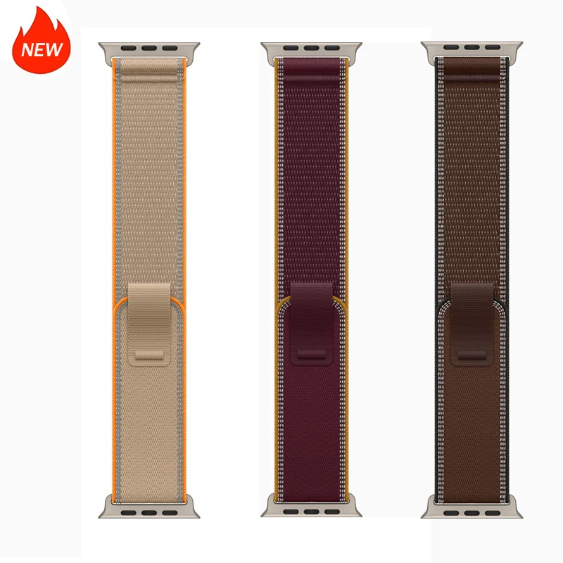 Sport Loop Velcro - Cinturino in nylon color borgogna Alpine