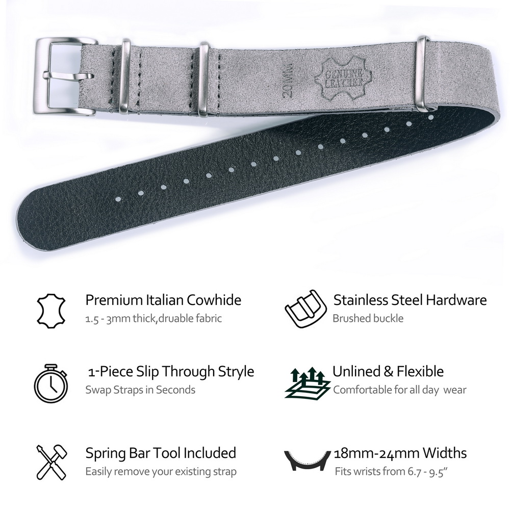 Cinturino per orologio in vera - Suede Strap Watch recensione e prezzo