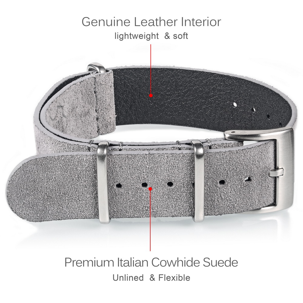 Cinturino per orologio in vera - Suede Strap Watch recensione e prezzo